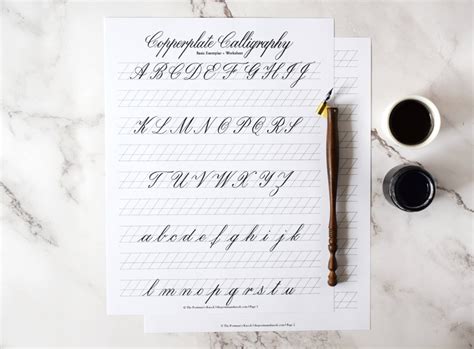 Free Limited Edition Copperplate Calligraphy Worksheets The Postman