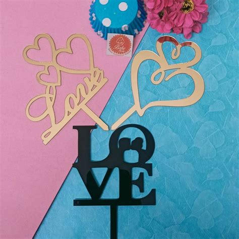 Acrylic Cake Toppers Love Theme