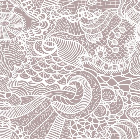Hand Drawn Seamless Pattern Stock Vector Illustration Of Fabric