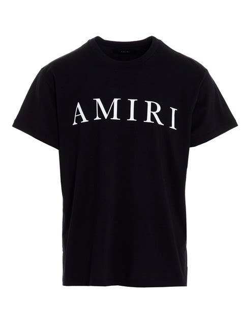 amiri cotton logo print t shirt in black for men lyst