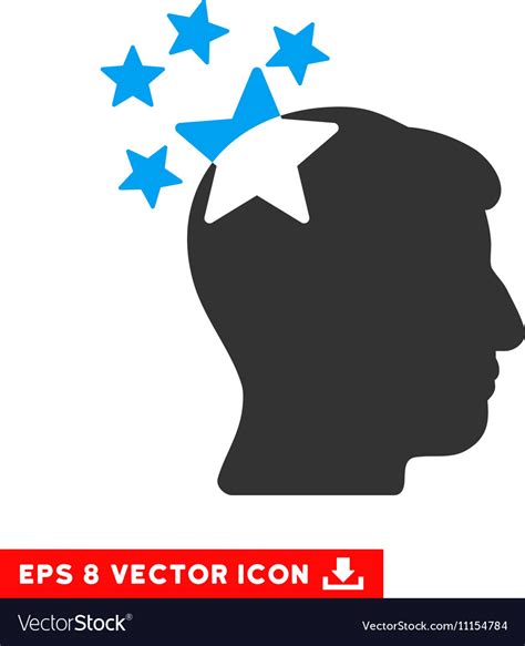 Stars Hit Head Eps Icon Royalty Free Vector Image