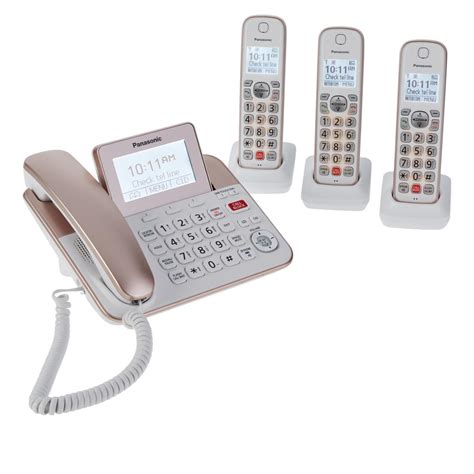 Panasonic Corded And Cordless 4 Handset System With Call Block