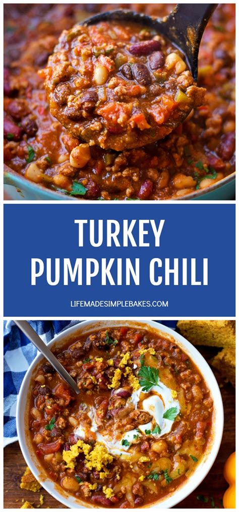 Turkey Pumpkin Chili Hearty Flavorful Life Made Simple