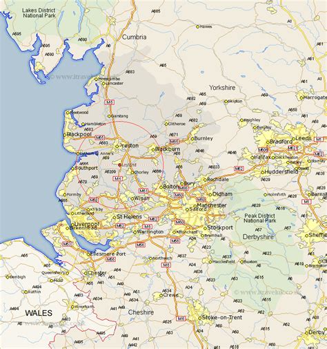 Leyland Map Street And Road Maps Of Lancashire England Uk