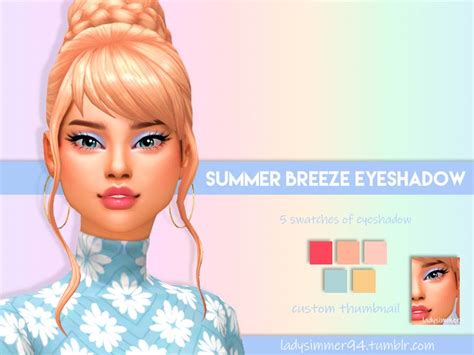 Ladysimmer94s Summer Breeze Eyeshadow Summer Breeze Sims 4 Cc