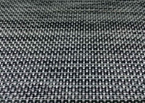 Silver Black 2x2 Pvc Coated Mesh Fabric For Outdoor Chair Material