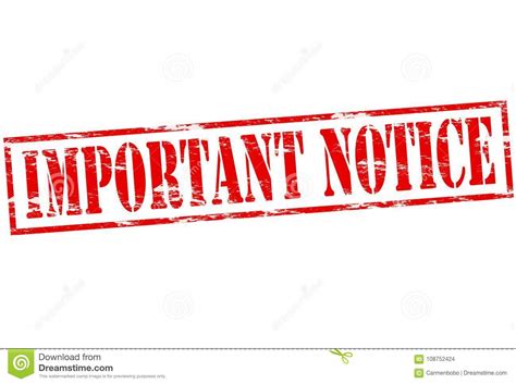 Important Notice Stock Illustrations - 6,141 Important 
