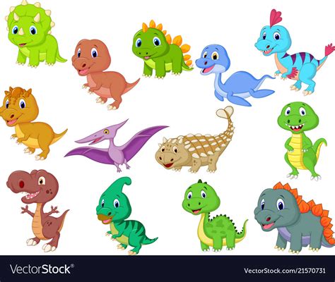 Cute Baby Dinosaur Vector Cartoon Illustration Stock Vector Royalty
