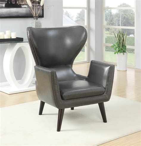 All products from modern wingback chair category are shipped worldwide with no additional fees. Modern Gray Leather Wingback Chair - HRC Furniture