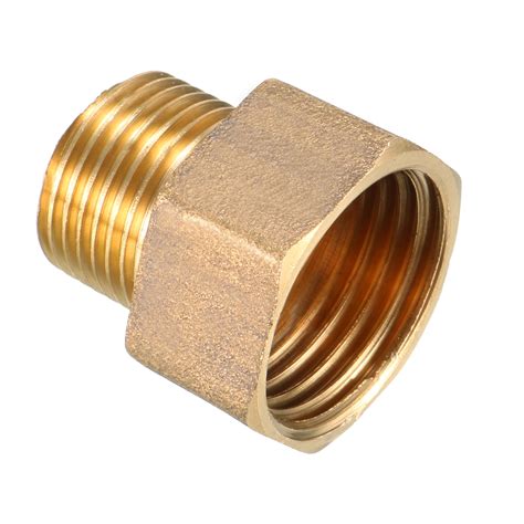 Brass Pipe Fitting Adapter 38 Pt Male X 12 Pt Female Coupling
