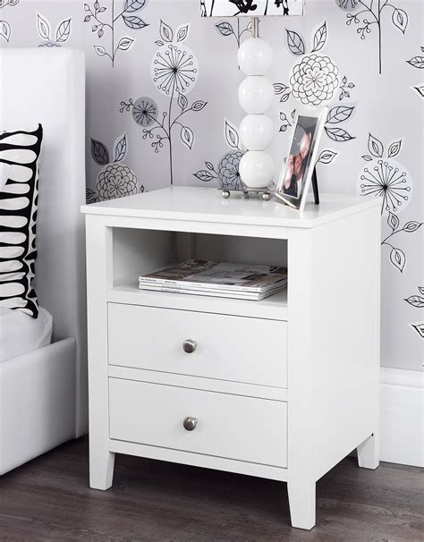 Modern White Bedside Table See More From Our Elle Range