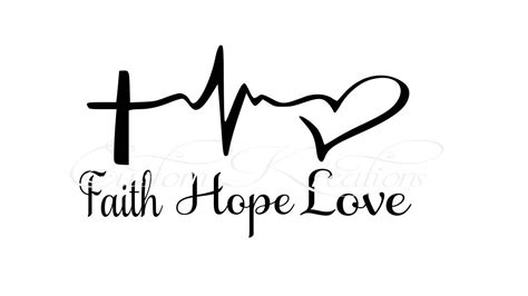 Faithhopelove Cross Heart Beat Svg File Etsy