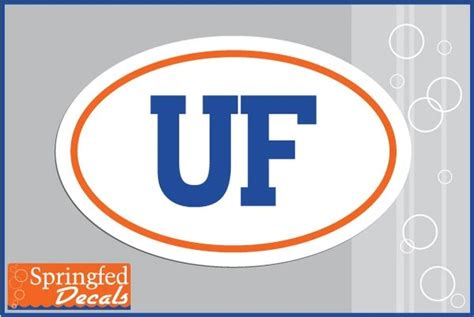 Florida Gators Uf Block Logo Euro Style Vinyl Decal 1