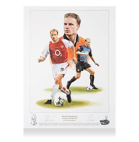 Dennis Bergkamp Signed Print Football Legend