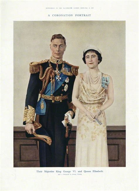 Coronation Color Print By Dorothy Wilding Published By Illustrated