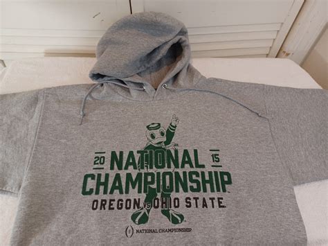 Oregon Ducks Vs Ohio State 2015 National Championship Game Men S Medium Hoodie Ebay