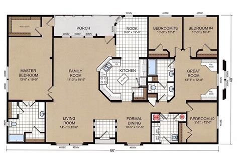 4 Bedroom Manufactured Homes Floor Plans Floorplansclick