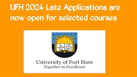 Ufh Is Now Accepting 2024 Late Applications For Selected Cou · Varsity