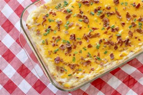 In a large bowl combine sour cream, mushroom soup and melted butter. Loaded Potato Casserole | Normal Cooking