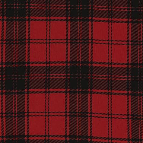 Plaid Clan Fabric Red And Black — Tissus En Ligne
