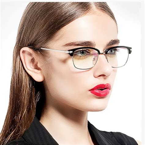 New Coming Fashion Myopia Optical Men Big Frame Glasses Gold Metal Legs