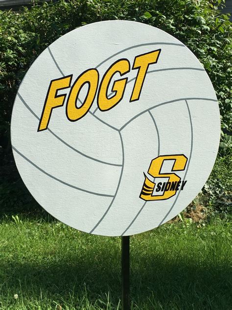 Volleyball Yard Sign Personalized With Name And Number