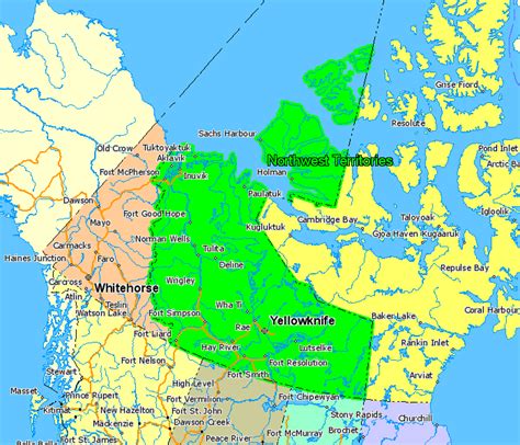 Canada Map Northwest Territories