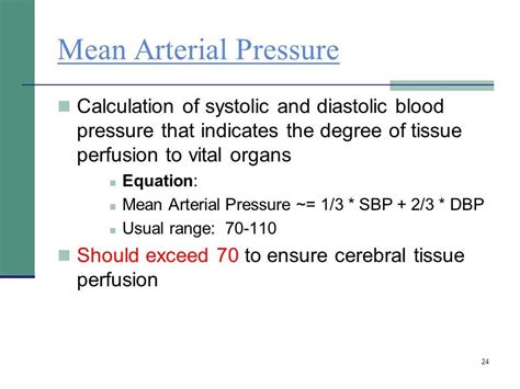 Icu Nursing Mean Arterial Pressure Physiology