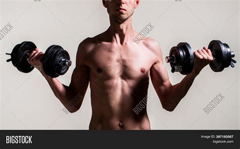 Weak Man Lift Weight Image And Photo Free Trial Bigstock