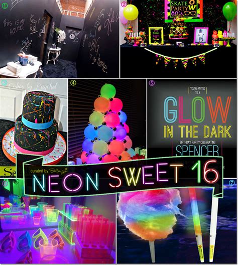 Neon Glow In The Dark Sweet 16 Party Theme Ideas