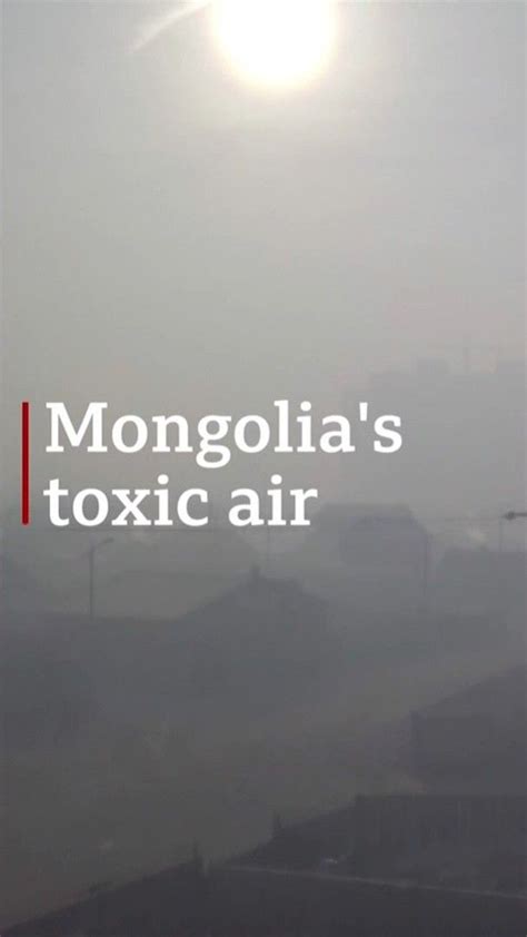 There Is A Foggy Sky With The Words Mongolias Tonic Air
