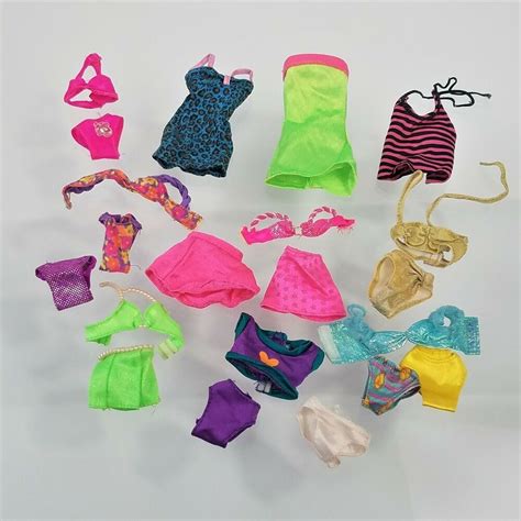Vintage Barbie Doll Swimwear Cover Ups Beachwear Swim Suits Bikini Lot