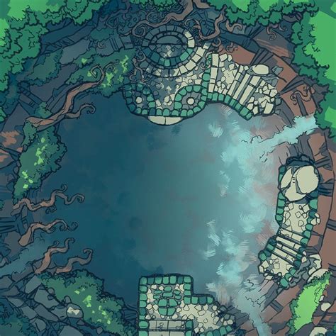 Battle Map Jungle Temple Fantasy Map