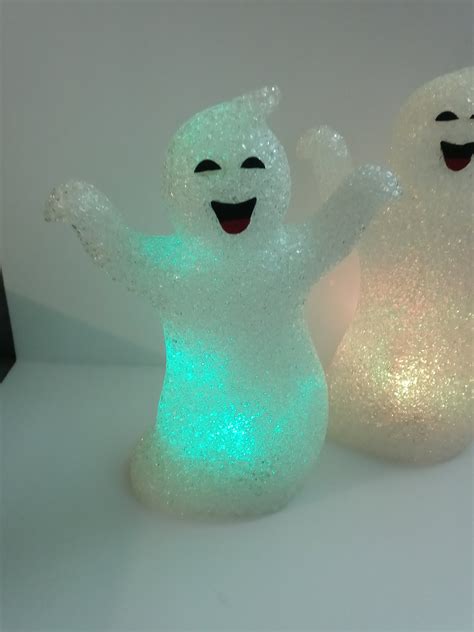 Vintage Halloween Ghost Dancing Lights Set Of 2 Smiling Etsy Uk