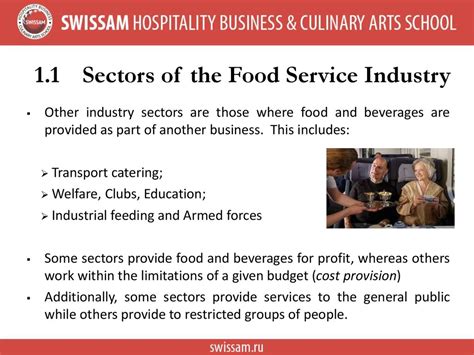 Introduction To Food And Beverage Service Sectors Of The Food Service