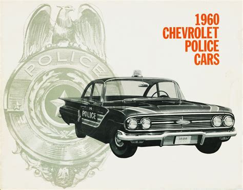 1960 Chevrolet Police Car Brochure Police Cars Old Police Cars Police