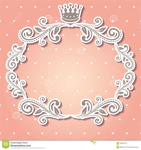 floral frame  crown stock vector image