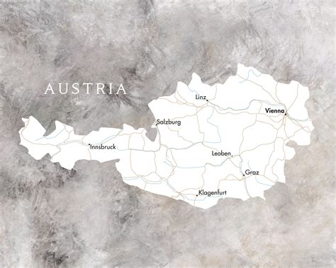 Carte De Map Of Austria ǀ Toutes Les Cartes Et Planisphères à Accrocher