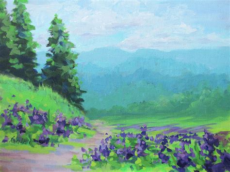 Refreshing A Cool Colorful Landscape Painting Painting By Karen