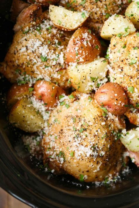 Maybe you would like to learn more about one of these? SLOW COOKER GARLIC PARMESAN CHICKEN AND POTATOES | Full meal recipes, Pot recipes, Slow cooker ...