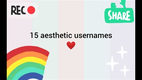 15 Aesthetic Usernames ♡ Youtube