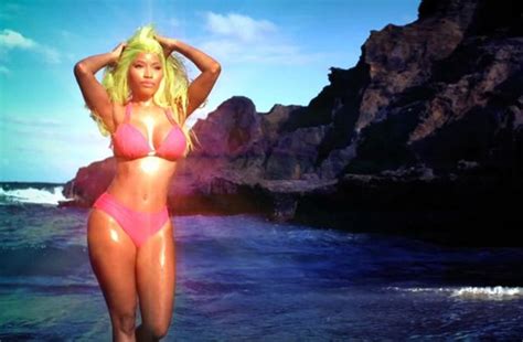Nicki Minaj Strips Naked Into Her Bikini And Writhes Around In Her