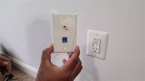 How To Install An Ethernet And Coax Wall Outlet Youtube