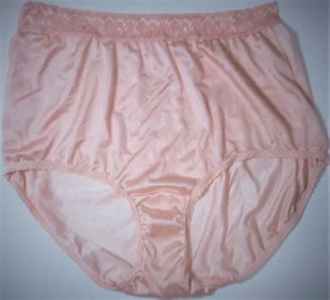 vintage panties hanes shiny 100 nylon full panty panties briefs pink size 9 22 99 picclick