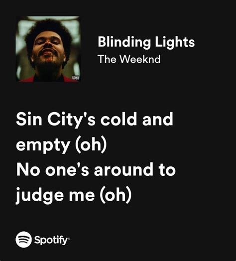 The Weeknd Blinding Lights Spotify Lyrics Music Abel Tesfaye