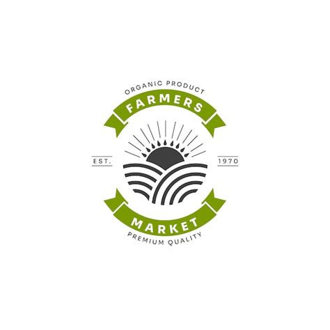Free Vector Flat Design Farmers Market Logo