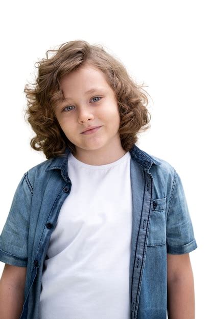 Free Psd Studio Portrait Of Adorable Young Boy