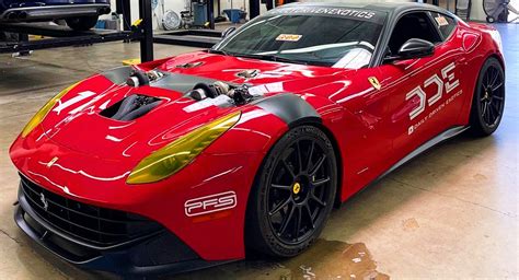 Heavily Tuned 1500 Hp Ferrari F12 Has Twin Turbos Sticking Out Of The