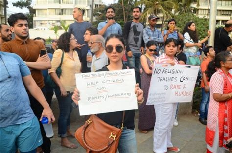 Bollywood Celebrities Protest For Asifa Justice Photos Filmibeat