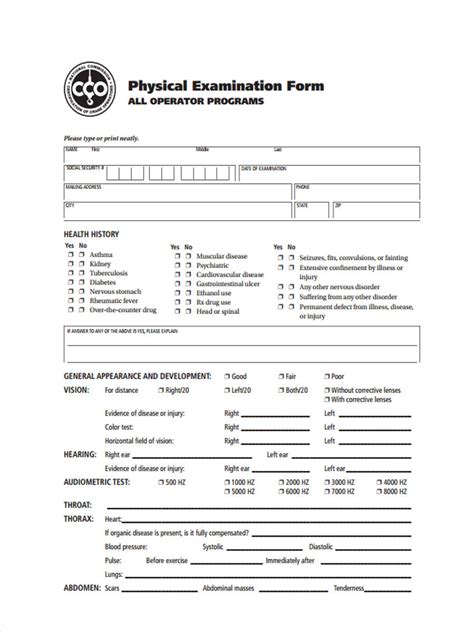 General Physical Examination Template